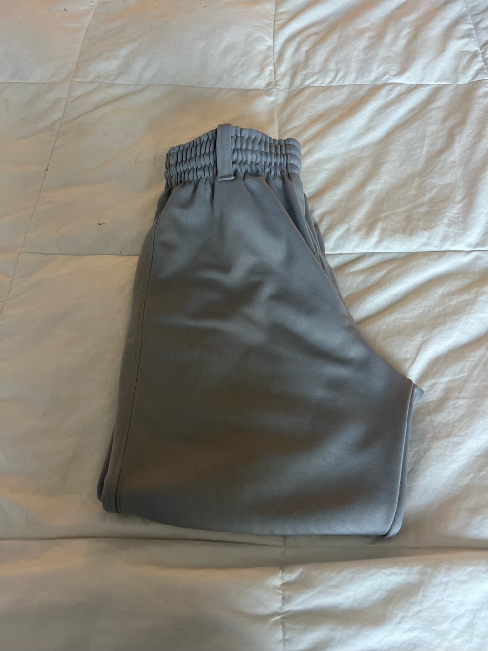 Grey Jogger Baseball Pants with Elastic Waist